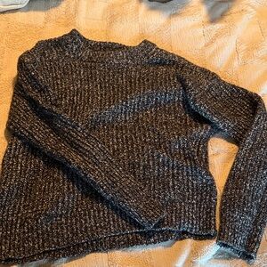 Universal Thread Charcoal and White Turtleneck Sweater